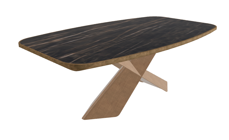 Glossy Portoro_Brushed Bronze_Brushed Bronze