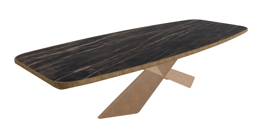 Glossy Portoro_Brushed Bronze_Brushed Bronze