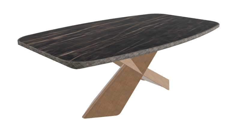 Glossy Portoro_Brushed Bronze_Brushed Grey