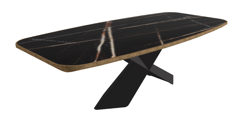 Glossy Sahara Noir_Black Embossed_Brushed Bronze