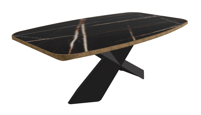 Glossy Sahara Noir_Black Embossed_Brushed Bronze