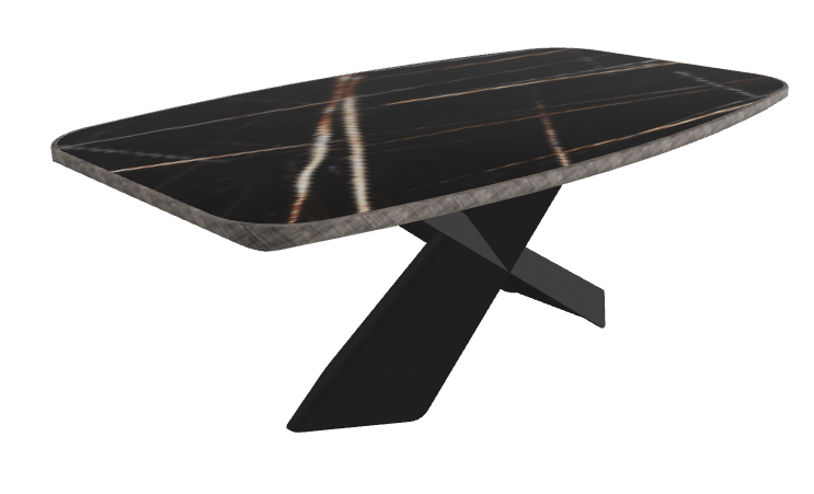 Glossy Sahara Noir_Black Embossed_Brushed Grey