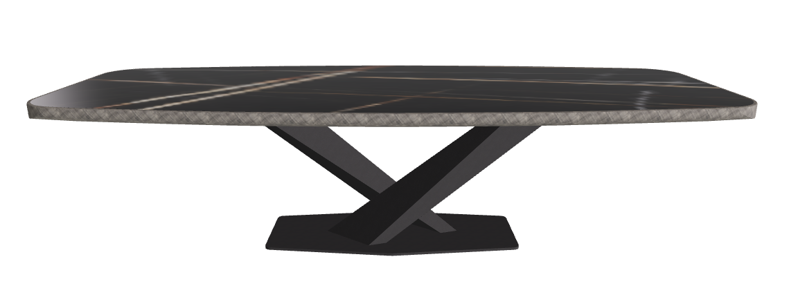 Glossy Sahara Noir_Black Embossed_Brushed Grey