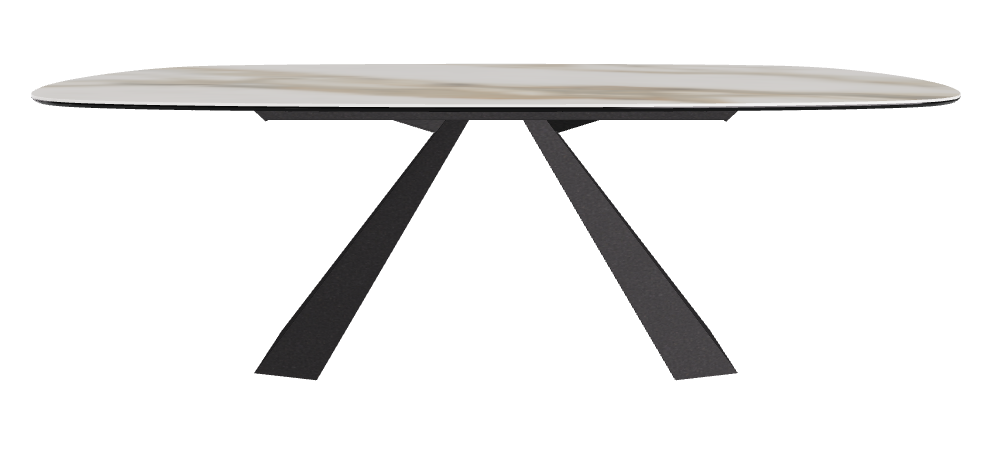 Cattelan Italia Eliot Keramik Biscuit Shaped Dining Table – 220x120x73h
