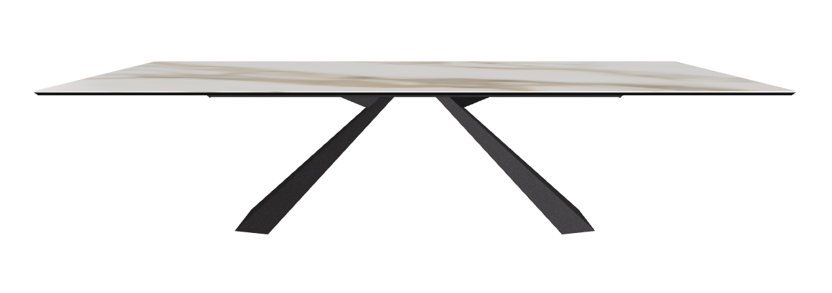 300x120x73h Rectangle Shaped_Glossy Borghini Calacatta_Black Embossed