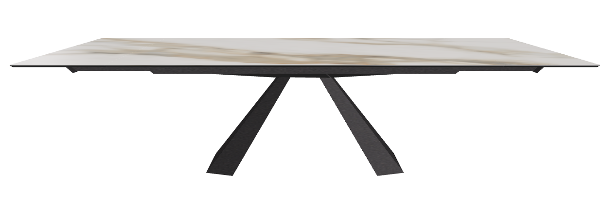 200/294x106x75h Rectangle Shaped_Glossy Borghini Calacatta_Black Embossed
