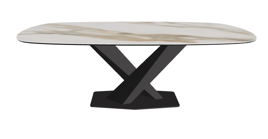Cattelan Italia Stratos Keramik Biscuit Shaped Dining Table – 200x120x75h