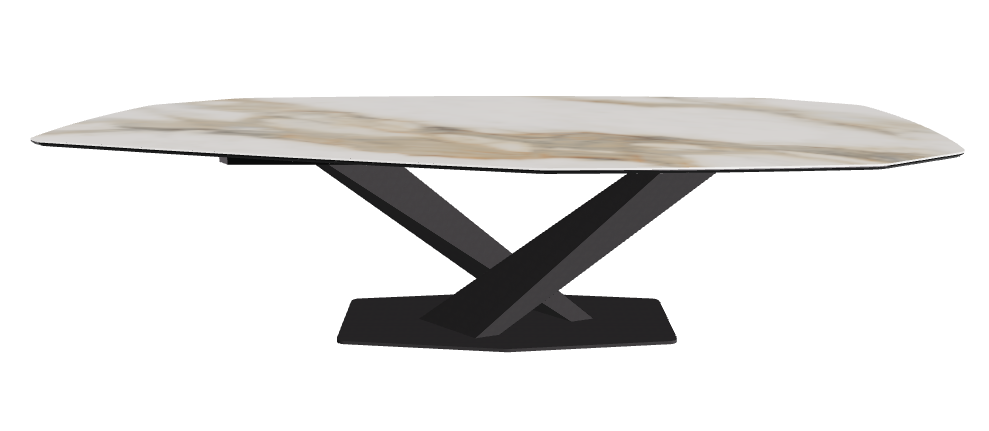 Cattelan Italia Stratos Keramik Biscuit & Polygon Shaped Dining Table