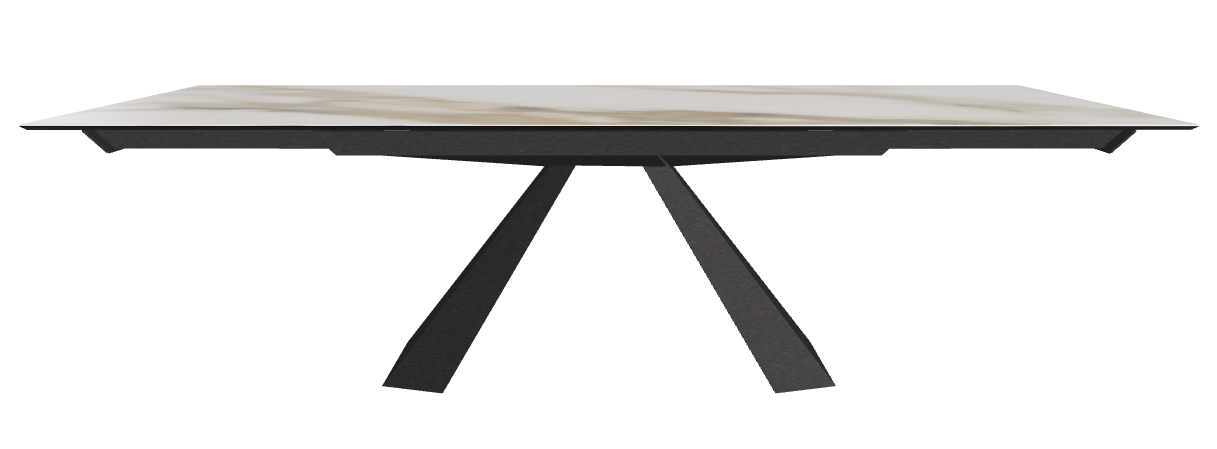 182/258x90x75h Rectangle Shaped_Glossy Borghini Calacatta_Black Embossed