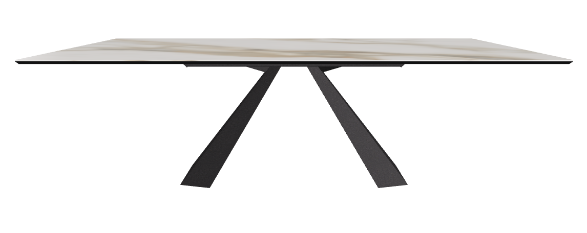 240x120x73h Rectangle Shaped_Glossy Borghini Calacatta_Black Embossed