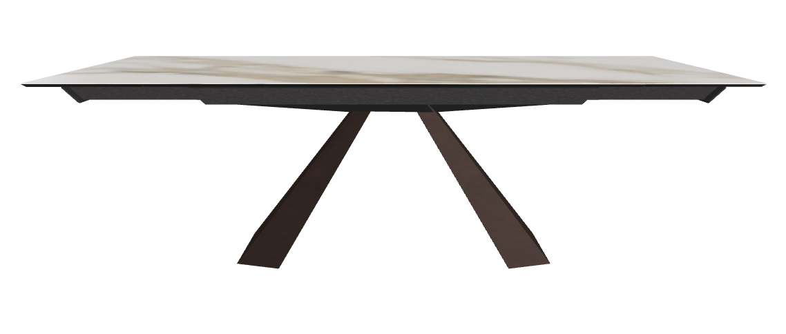 160/236x90x75h Rectangle Shaped_Glossy Borghini Calacatta_Bronze Embossed