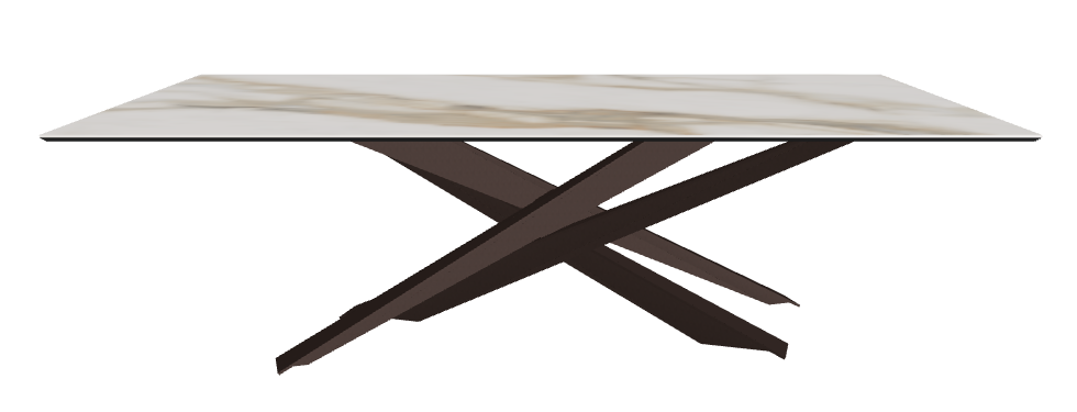 240x120x74.5h Rectangle Shaped_Glossy Borghini Calacatta_Bronze Embossed