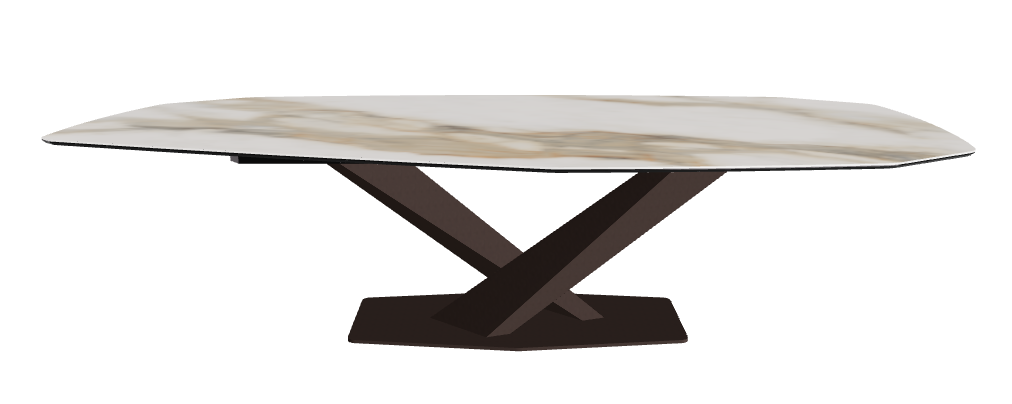 Cattelan Italia Stratos Keramik Biscuit & Polygon Shaped Dining Table