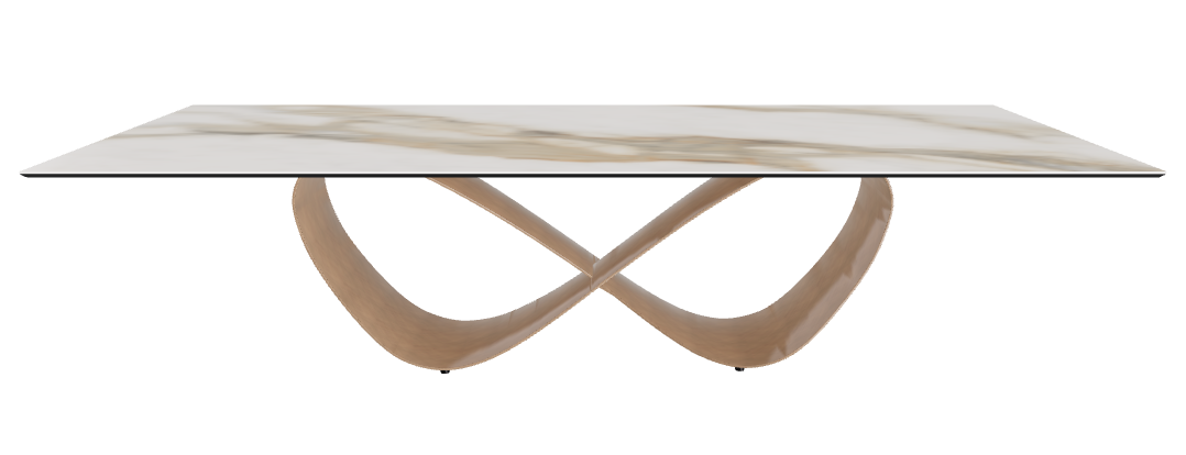 300x120x75h Rectangle Shaped_Glossy Borghini Calacatta_Brushed Bronze