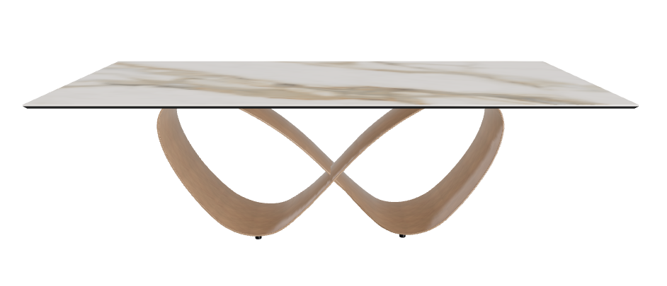 240x120x74h Rectangle Shaped_Glossy Borghini Calacatta_Brushed Bronze