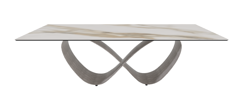 240x120x74h Rectangle Shaped_Glossy Borghini Calacatta_Brushed Grey