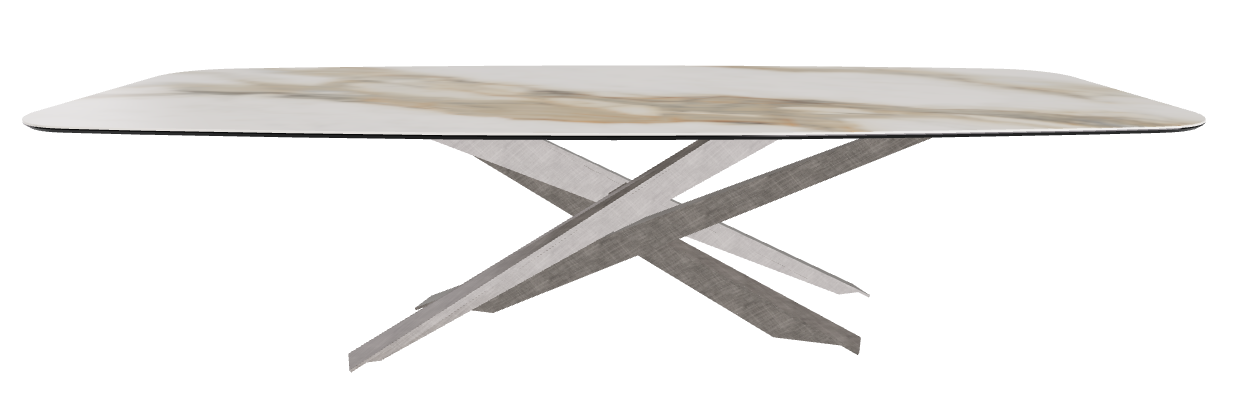 300x120x74.5h Barrel Shaped_Glossy Borghini Calacatta_Brushed Grey