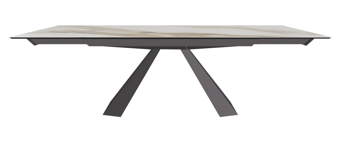 160/236x90x75h Rectangle Shaped_Glossy Borghini Calacatta_Graphite Embossed