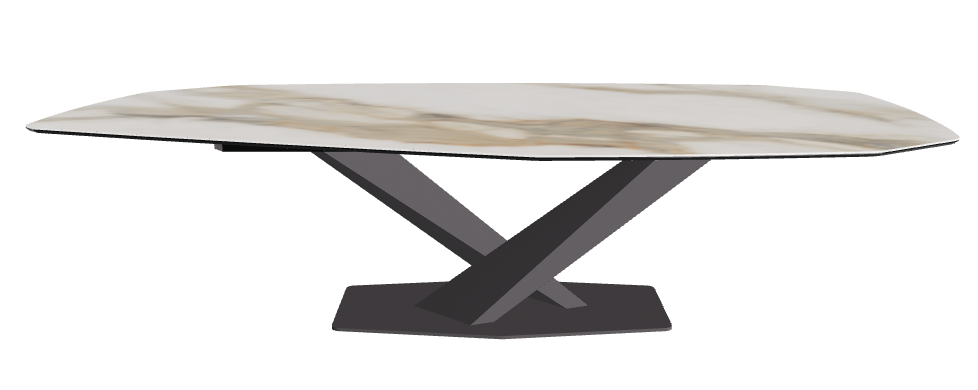 Cattelan Italia Stratos Keramik Biscuit & Polygon Shaped Dining Table