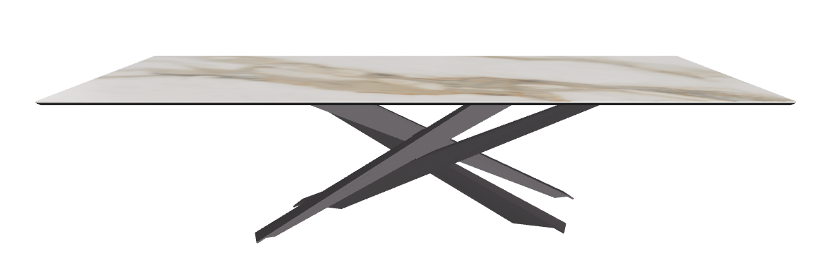 300x120x74.5h Rectangle Shaped_Glossy Borghini Calacatta_Graphite Embossed