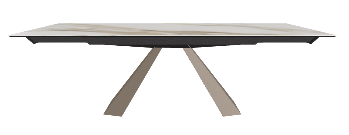 160/236x90x75h Rectangle Shaped_Glossy Borghini Calacatta_Titanium Embossed