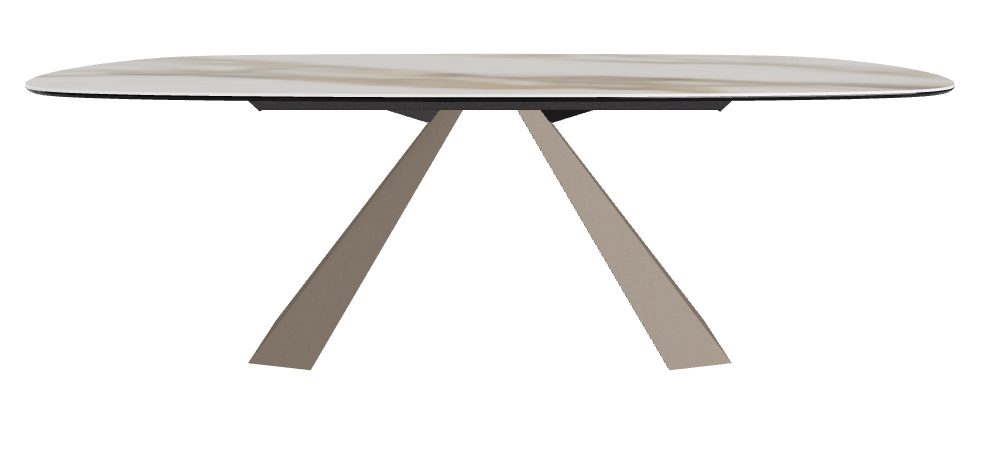 Cattelan Italia Eliot Keramik Biscuit Shaped Dining Table – 220x120x73h