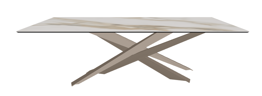 240x120x74.5h Rectangle Shaped_Glossy Borghini Calacatta_Titanium Embossed