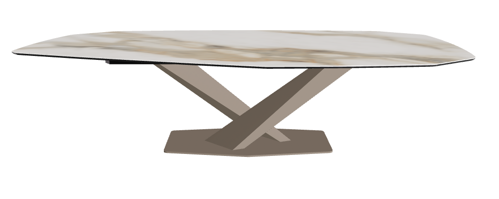 Cattelan Italia Stratos Keramik Biscuit & Polygon Shaped Dining Table