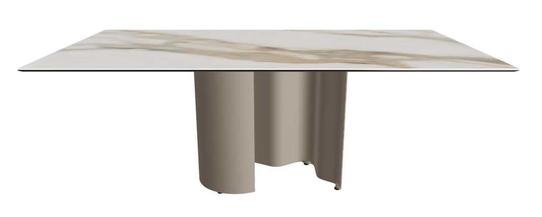 200x106x74h Rectangle Shaped_Glossy Borghini Calacatta_Titanium Embossed