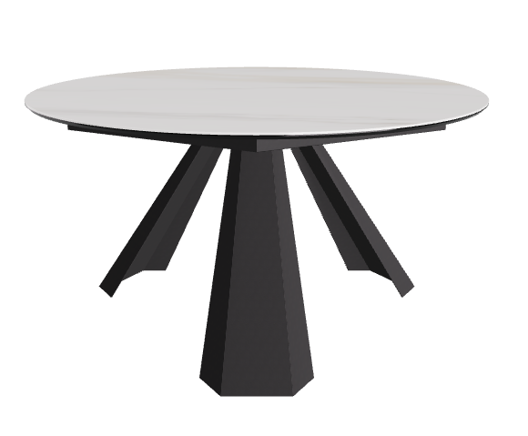 Diameter 140 x Height 73 cm_Glossy Golden Calacatta_Black Embossed