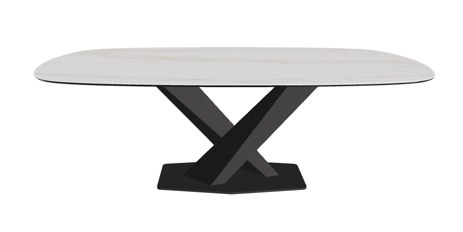Cattelan Italia Stratos Keramik Biscuit Shaped Dining Table – 200x120x75h