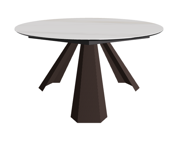 Diameter 140 x Height 73 cm_Glossy Golden Calacatta_Bronze Embossed