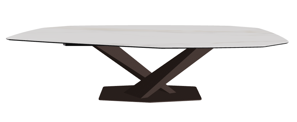 Cattelan Italia Stratos Keramik Biscuit & Polygon Shaped Dining Table