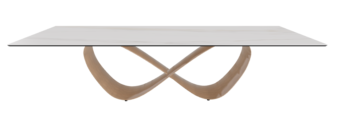 300x120x75h Rectangle Shaped_Glossy Golden Calacatta_Brushed Bronze