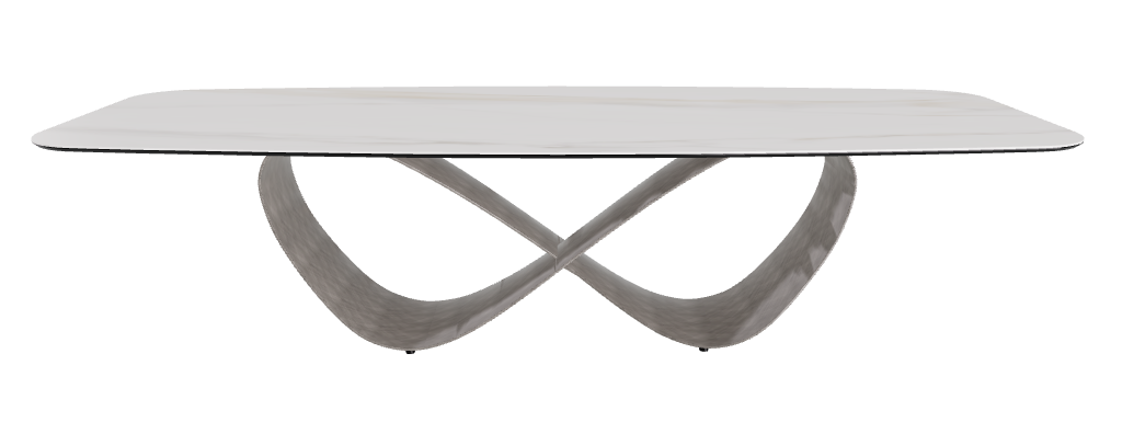 300x120x75h Barrel Shaped_Glossy Golden Calacatta_Brushed Grey