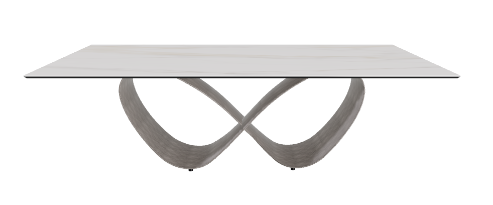 240x120x74h Rectangle Shaped_Glossy Golden Calacatta_Brushed Grey