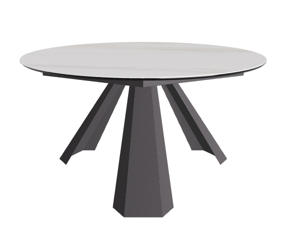 Diameter 140 x Height 73 cm_Glossy Golden Calacatta_Graphite Embossed