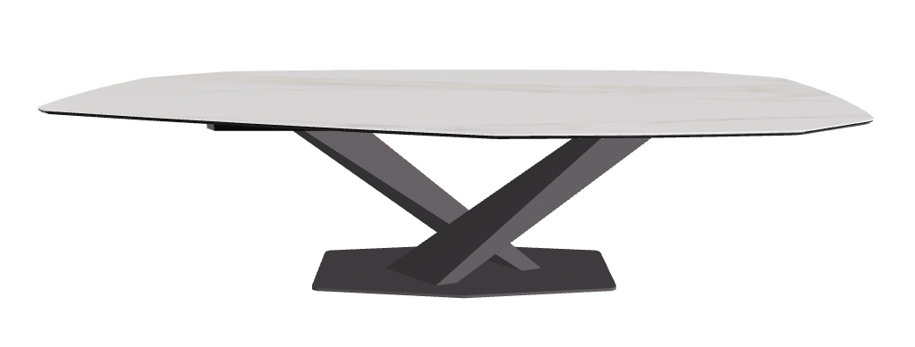 Cattelan Italia Stratos Keramik Biscuit & Polygon Shaped Dining Table