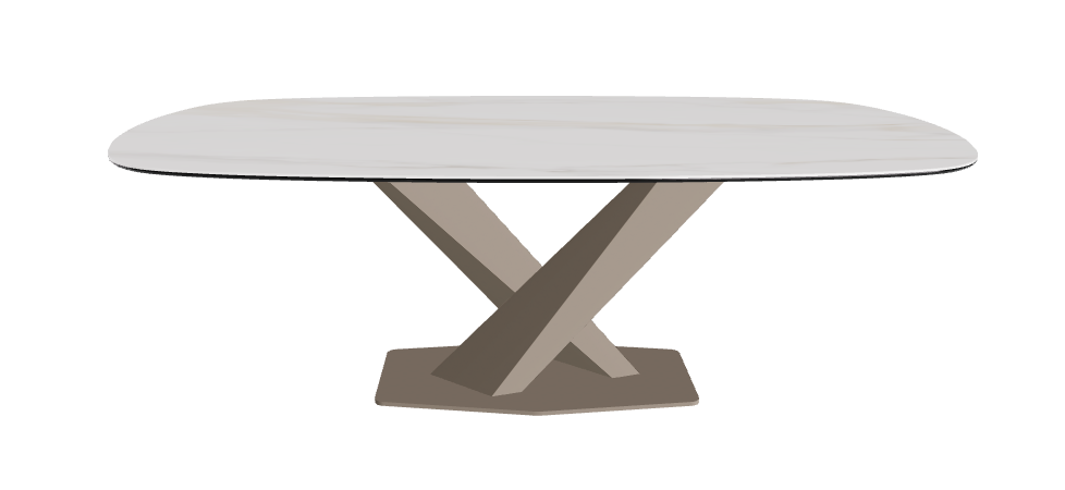 Cattelan Italia Stratos Keramik Biscuit Shaped Dining Table – 200x120x75h
