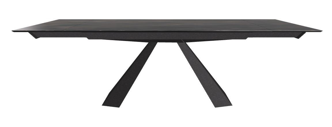 160/236x90x75h Rectangle Shaped_Glossy Portoro_Black Embossed