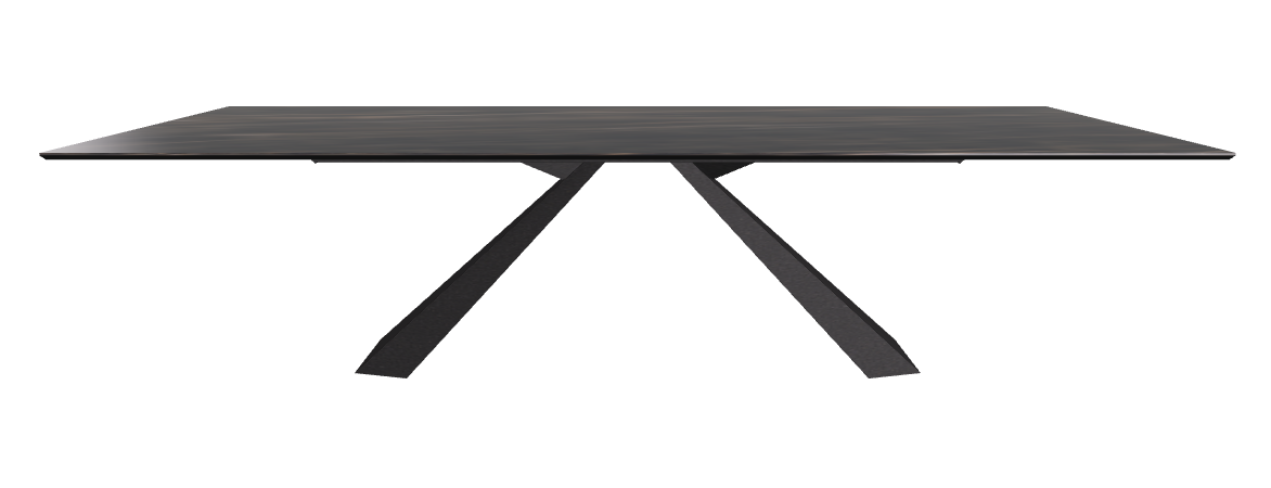 300x120x73h Rectangle Shaped_Glossy Portoro_Black Embossed