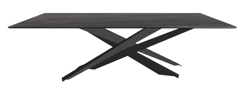 240x120x74.5h Rectangle Shaped_Glossy Portoro_Black Embossed