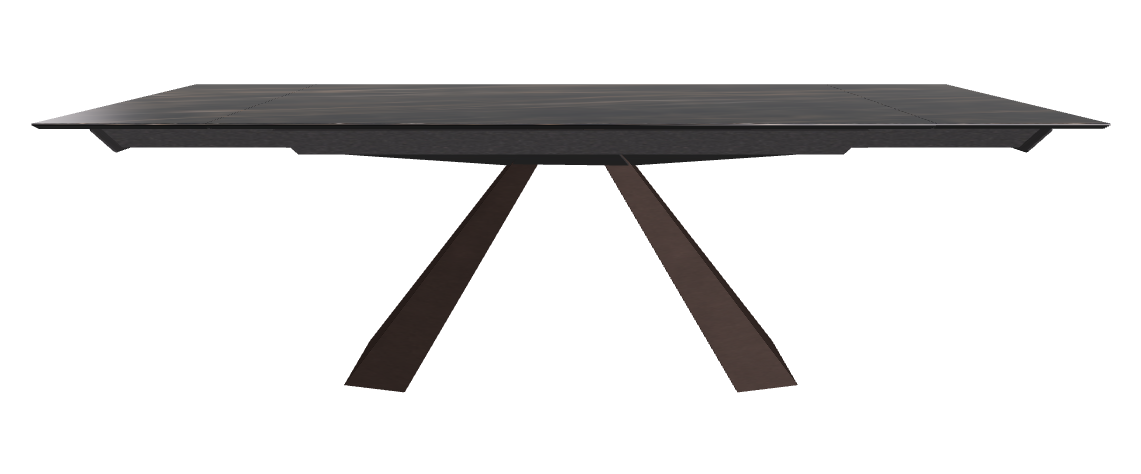 160/236x90x75h Rectangle Shaped_Glossy Portoro_Bronze Embossed