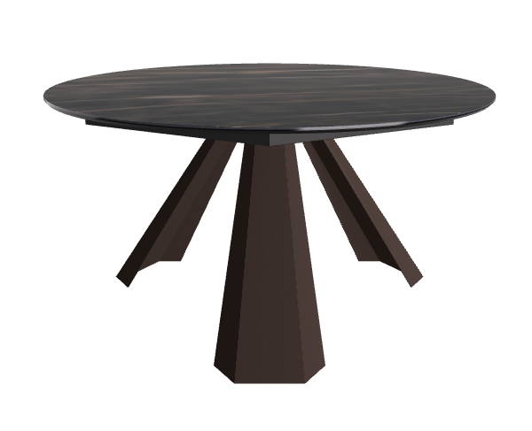 Diameter 140 x Height 73 cm_Glossy Portoro_Bronze Embossed