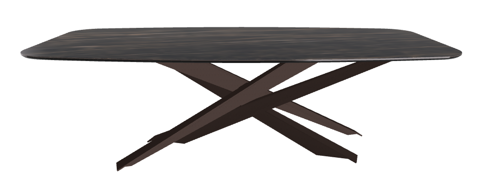 240x120x74.5h Barrel Shaped_Glossy Portoro_Bronze Embossed