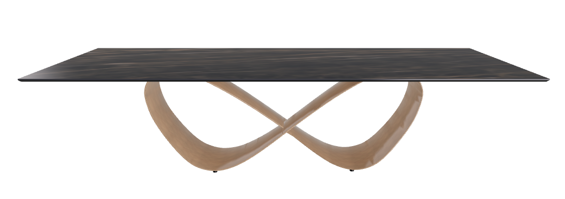 300x120x75h Rectangle Shaped_Glossy Portoro_Brushed Bronze