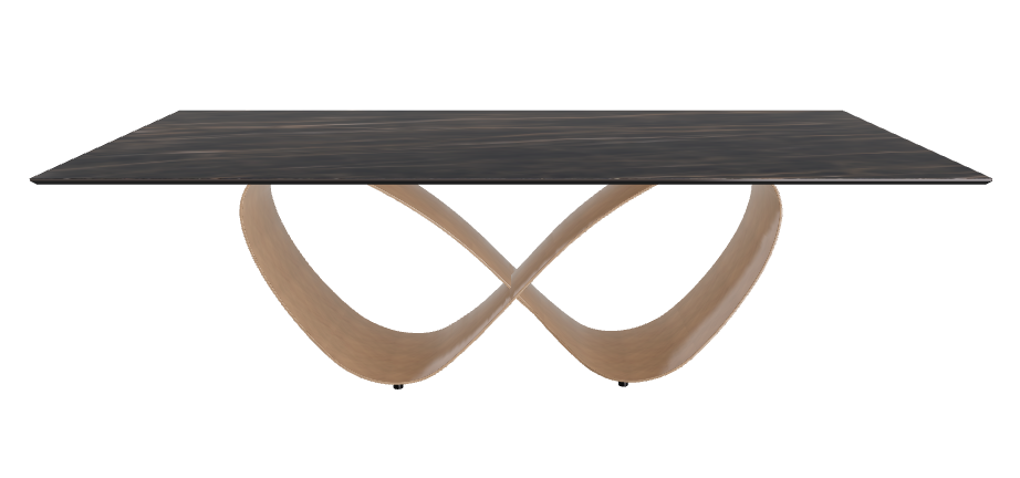 240x120x74h Rectangle Shaped_Glossy Portoro_Brushed Bronze