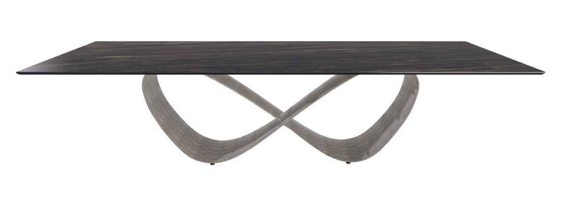 300x120x75h Rectangle Shaped_Glossy Portoro_Brushed Grey