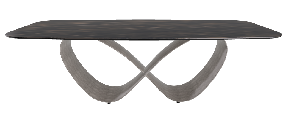 240x120x74h Barrel Shaped_Glossy Portoro_Brushed Grey