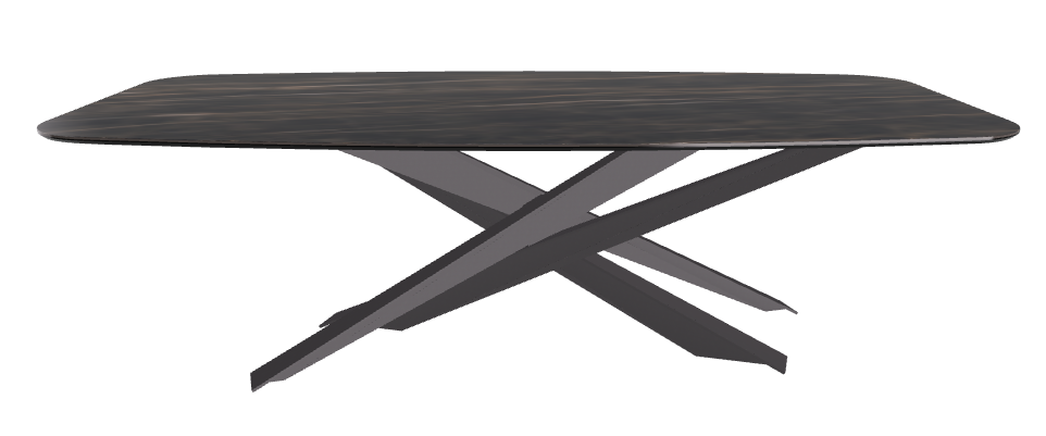 240x120x74.5h Barrel Shaped_Glossy Portoro_Graphite Embossed
